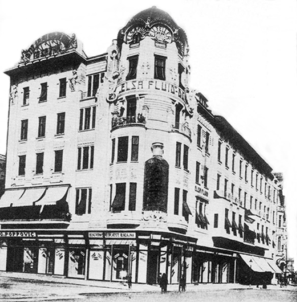 Trg bana Jelačića 11, palača Feller 1905. godine